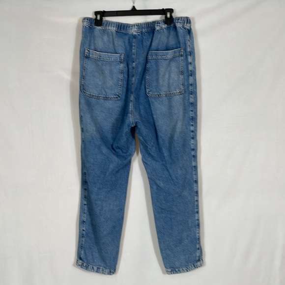 Pilcro Ultra High Rise Relaxed Pull On Jeans Size L Soft Elastic Waist EUC - Picture 6 of 16